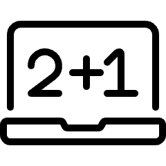 E Learning Laptop Math Icon from Ultimate Light Set