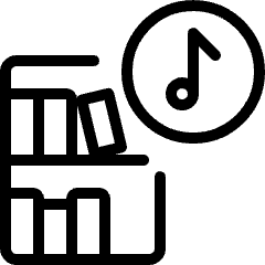 Library Music Icon from Ultimate Light Set