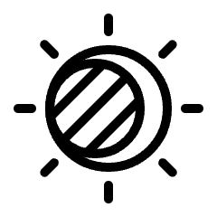 Astronomy Sun Eclipse Icon from Ultimate Light Set