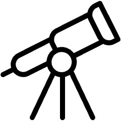 Astronomy Telescope Icon from Ultimate Light Set