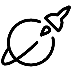 Space Rocket Earth Icon from Ultimate Light Set