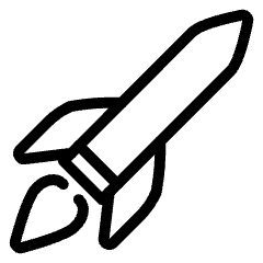 Space Rocket Flying Icon from Ultimate Light Set