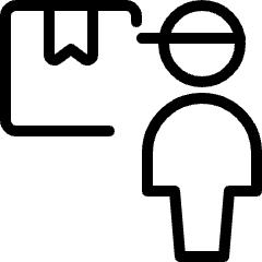 Delivery Package Person Icon from Ultimate Light Set
