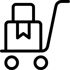 Warehouse Cart Package Ribbon Icon from Ultimate Light Set