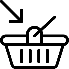 Shopping Basket Arrow In Icon from Ultimate Light Set