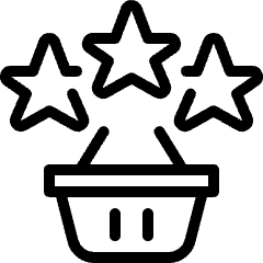 Shopping Basket Rating Icon from Ultimate Light Set