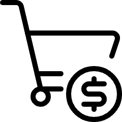 Shopping Cart Cash Icon from Ultimate Light Set