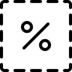 Discount Square Icon from Ultimate Light Set