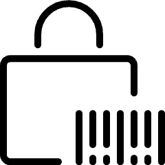 Shopping Bag Barcode Icon from Ultimate Light Set