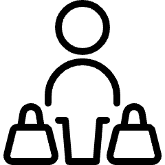 Shopping Bag Carry Icon from Ultimate Light Set