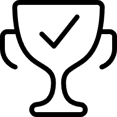 Gaming Trophy Check Icon from Ultimate Light Set