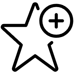 Rating Star Add 1 Icon from Ultimate Light Set