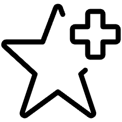 Rating Star Add Icon from Ultimate Light Set