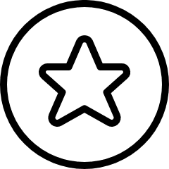 Rating Star Circle Icon from Ultimate Light Set