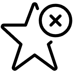Rating Star Remove Icon from Ultimate Light Set