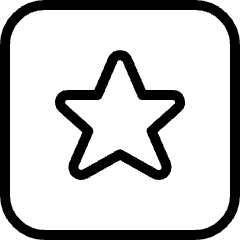 Rating Star Square Icon from Ultimate Light Set