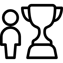 Award Trophy Person Icon from Ultimate Light Set