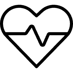 Fitness Heart Rate Icon from Ultimate Light Set