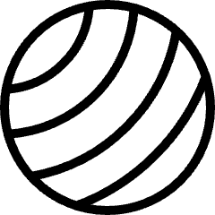 Fitness Pilates Ball Icon from Ultimate Light Set