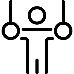 Gymnastics Acrobatic Hanging Person Icon from Ultimate Light Set