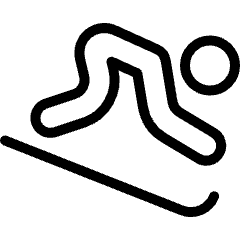 Skiing Slide Down Icon from Ultimate Light Set