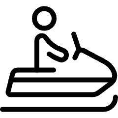 Skiing Snow Scooter Person Icon from Ultimate Light Set