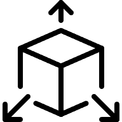 3 D Box Expand Corners Icon from Ultimate Light Set