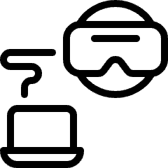 Vr User Laptop Icon from Ultimate Light Set