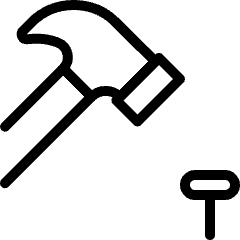 Hardware Hammer Nail Icon from Ultimate Light Set