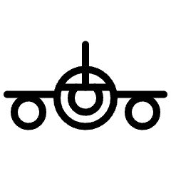 Aircraft Military Plane 1 Icon from Ultimate Light Set