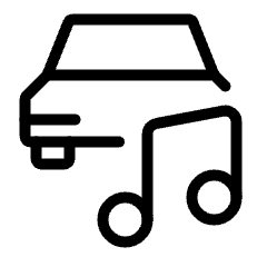 Car Actions Music Icon from Ultimate Light Set