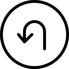 Road Sign U Turn Left Icon from Ultimate Light Set