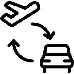 Transportation Ticket Car Transfer Plane Icon from Ultimate Light Set