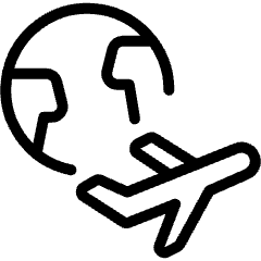 Plane Trip International Icon from Ultimate Light Set