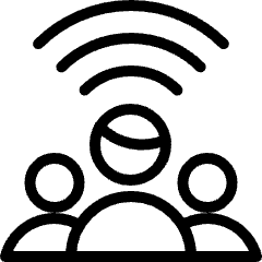Multiple Users Wifi Icon from Ultimate Light Set