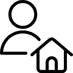 Single Neutral Actions Home Icon from Ultimate Light Set