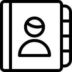 Single Man Phone Book Icon from Ultimate Light Set