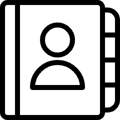 Single Neutral Phone Book Icon from Ultimate Light Set