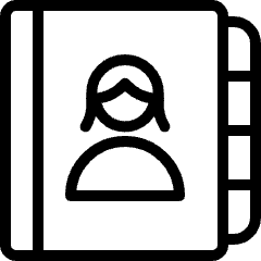 Single Woman Phone Book Icon from Ultimate Light Set