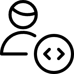 Single Man Actions Coding Icon from Ultimate Light Set