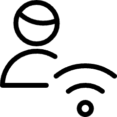 Single Man Actions Wifi Icon from Ultimate Light Set