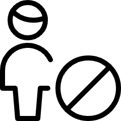 Single Man Actions Block Icon from Ultimate Light Set
