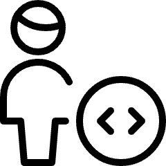 Single Man Actions Coding Icon from Ultimate Light Set