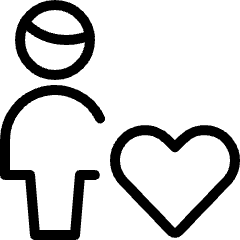 Single Man Actions Heart Icon from Ultimate Light Set