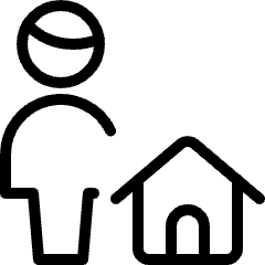 Single Man Actions Home Icon from Ultimate Light Set