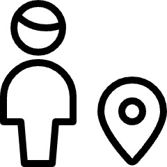 Single Man Actions Location Icon from Ultimate Light Set