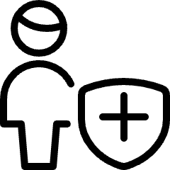 Single Man Actions Shield Icon from Ultimate Light Set