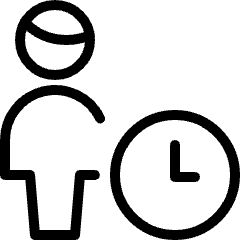 Single Man Actions Time Icon from Ultimate Light Set