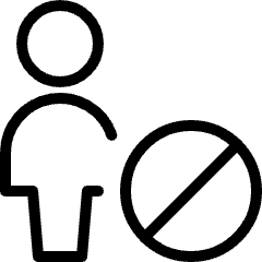 Single Neutral Actions Block Icon from Ultimate Light Set