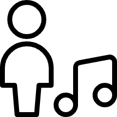Single Neutral Actions Music Icon from Ultimate Light Set